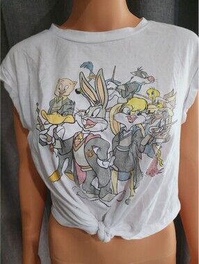 Vintage Warner Bros. Looney Tunes White Graphic T-Shirt